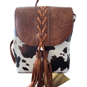 #78 JEN & CO Elenor Cow Print Back Pack